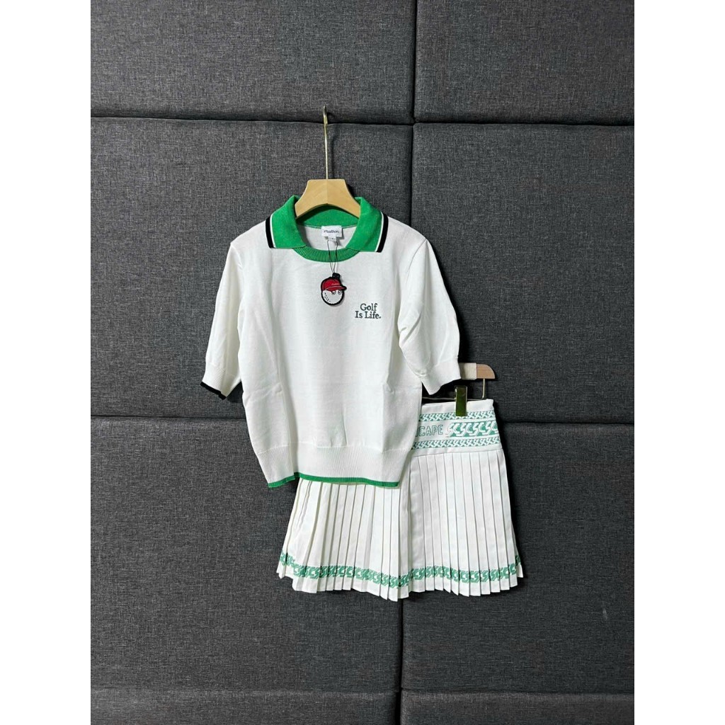 ÁO GOLF NỮ MALBON CHẤT LIỆU DỆT KIM CO GIÃN TỐT