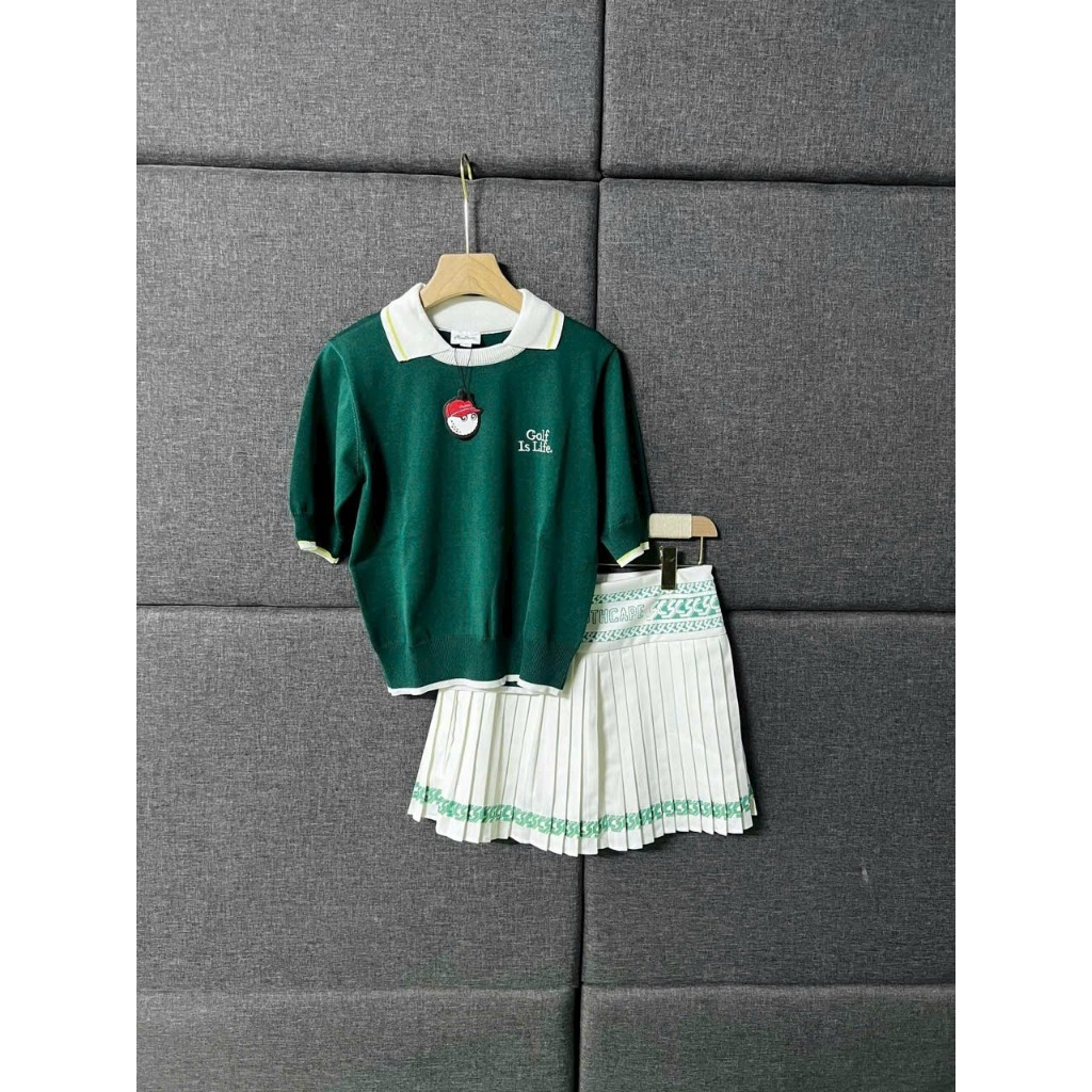 ÁO GOLF NỮ MALBON CHẤT LIỆU DỆT KIM CO GIÃN TỐT