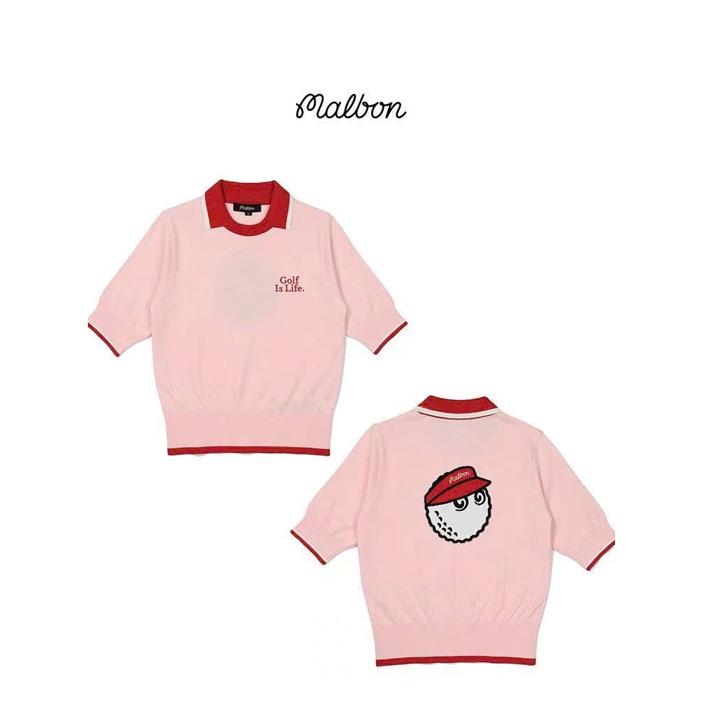 ÁO GOLF NỮ MALBON CHẤT LIỆU DỆT KIM CO GIÃN TỐT