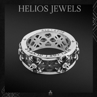 Nhẫn Bạc S925 Clytze Old Detail Stone Helios Silver Original