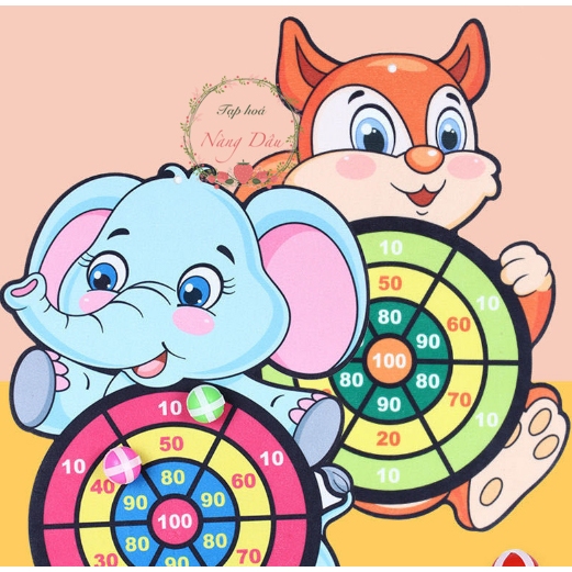 Bảng phi tiêu, đồ chơi ném bóng dính cho bé