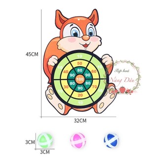 Bảng phi tiêu, đồ chơi ném bóng dính cho bé