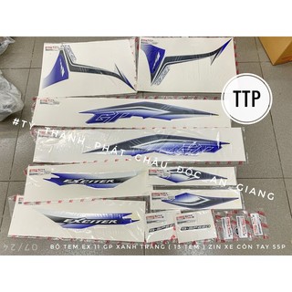 Bộ tem ex 135 gp xanh trắng zin xe côn tay 55p2