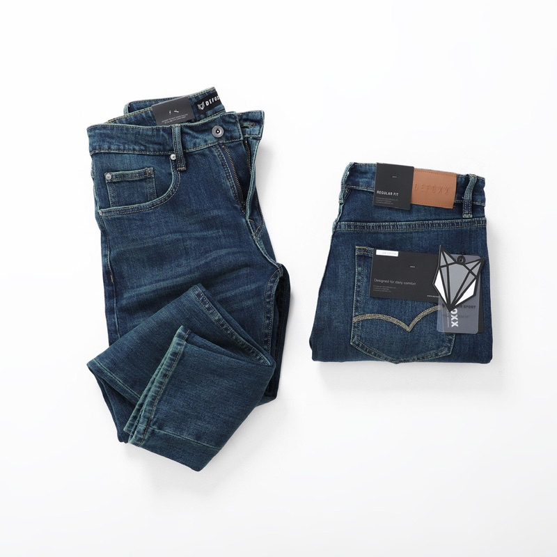 JEANS DEFOXX DÁNG SUÔNG MÀU XANH 231116
