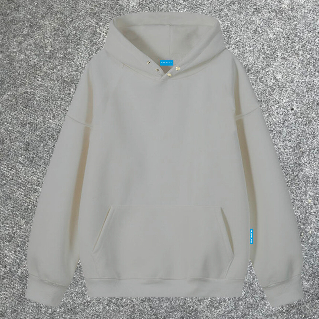 Áo hoodie PLEASURE Trơn form rộng mũ 2 lớp tay phồng chất nỉ bông 100%cotton premium.