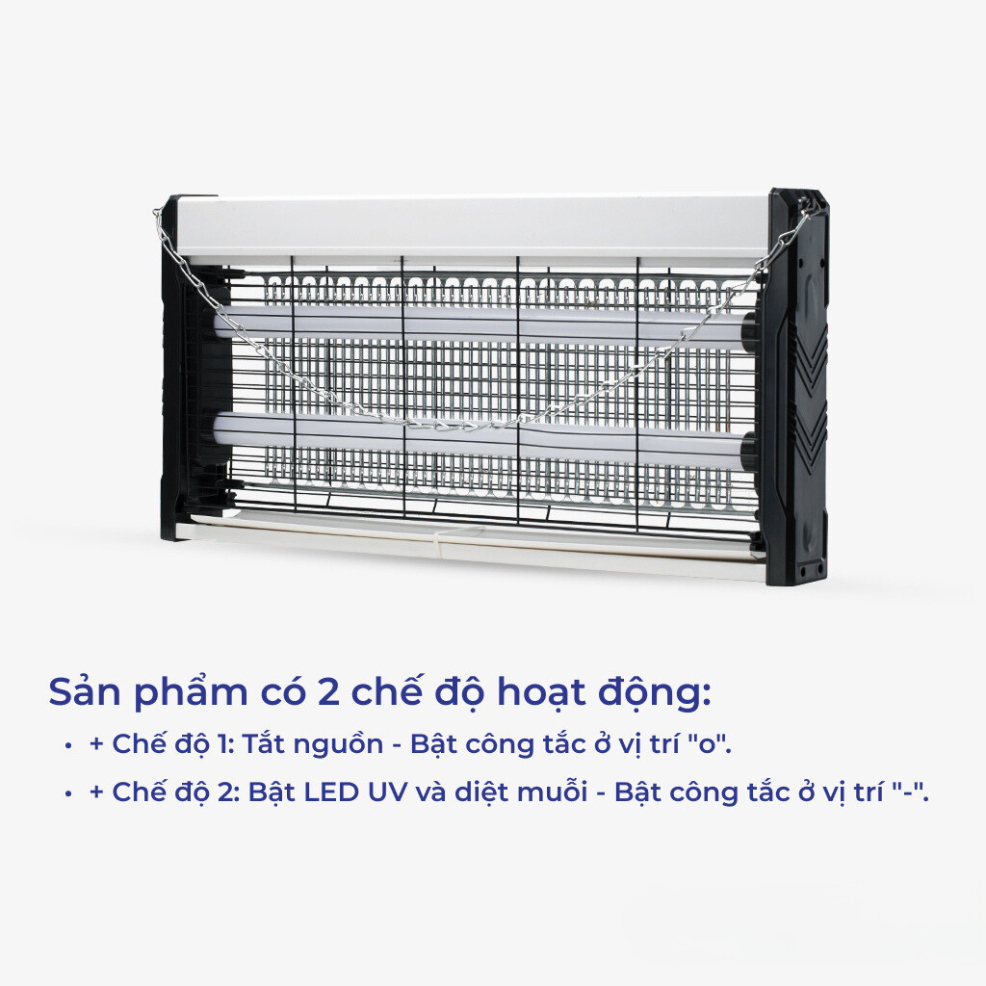 Đèn bắt muỗi thông minh Rạng Đông DBM02 500x250/4W-DBM02 400x250/4W, Thu hút muỗi không sử dụng hoá chất, BH 12 tháng