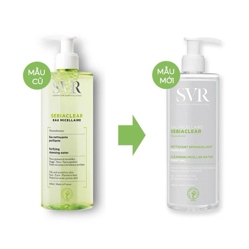 Nước Tẩy Trang Dành Cho Da Dầu, Mụn SVR Sebiaclear 400ml
