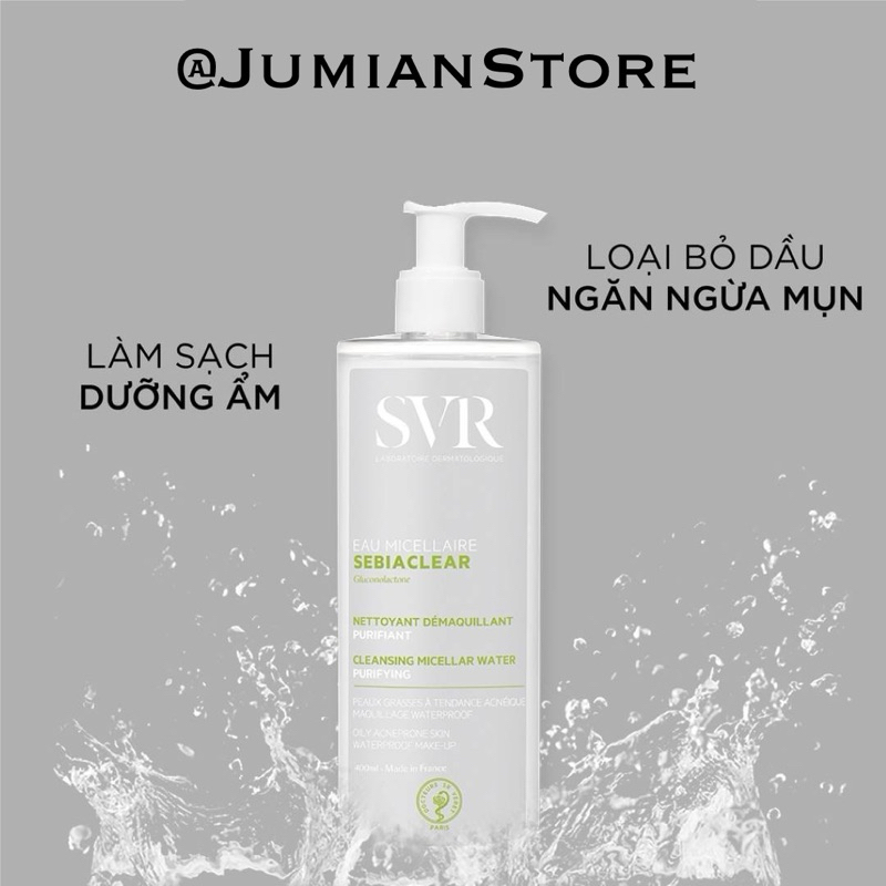 Nước Tẩy Trang Dành Cho Da Dầu, Mụn SVR Sebiaclear 400ml