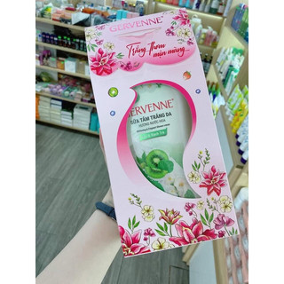 Hộp quà gervenne sữa tắm trắng da 450g .900g