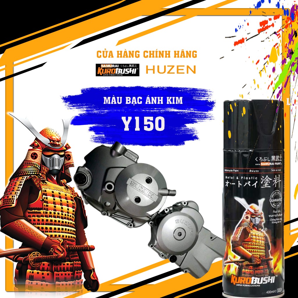 Sơn Samurai Y150 màu Vàng Bạc SC- Huzen Việt Nam