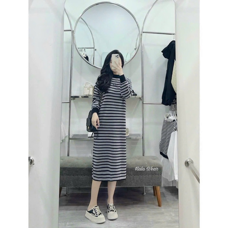 Váy len nữ dáng suông