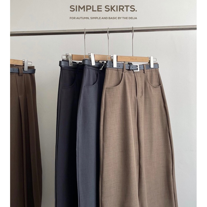 8862 CHÂN VÁY DÀI CÓ TÚI KÈM BELT