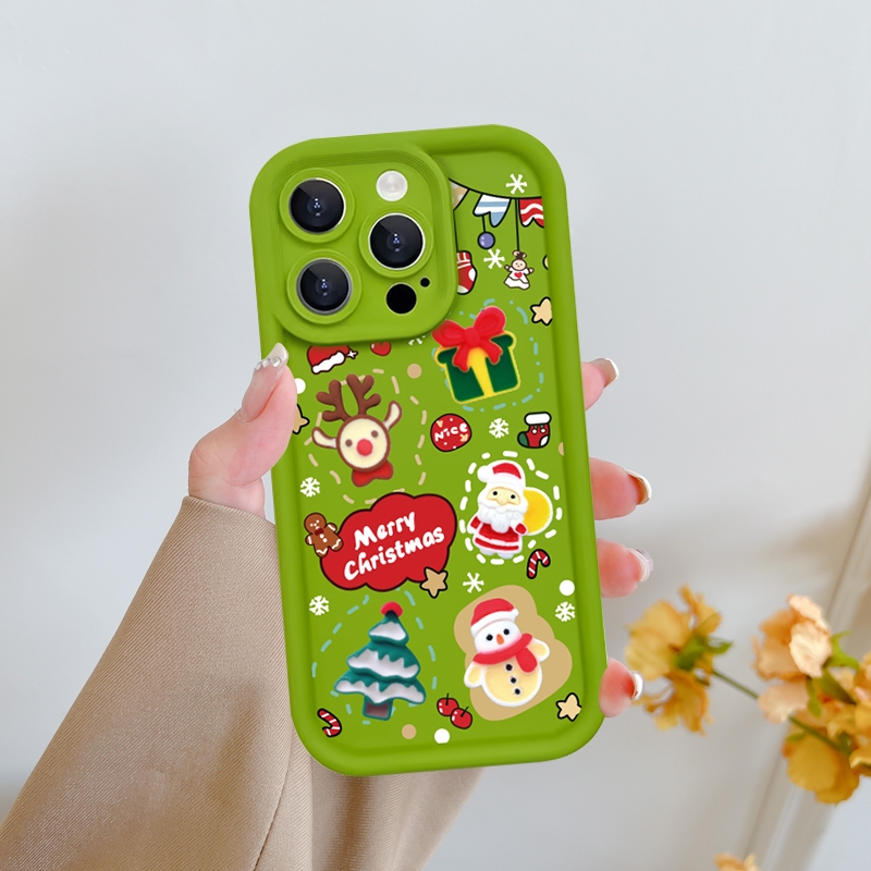 Ốp lưng iphone camera viền cao giáng sinh 6/6s/6plus/7/8/plus/x/xs/11/12/13/14/15/pro/max/plus/promax - Awifi Z1-8