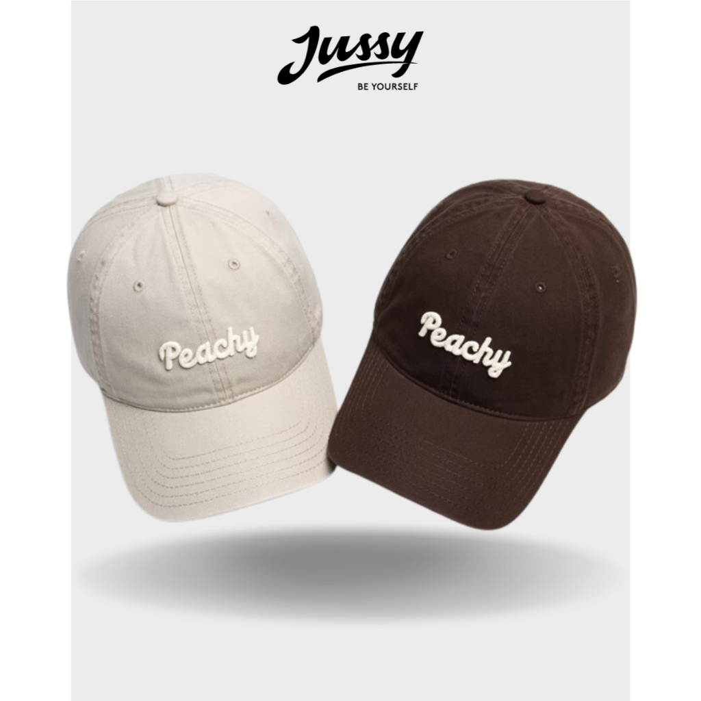 Mũ Lưỡi Trai Nam Nữ PEACHY Jussy Official Chất Vải Kaki Dày Nhiều Màu Hot Trend Form Mềm Có Khóa Thu To Nhỏ