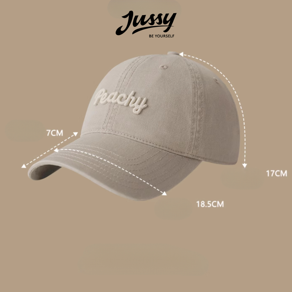 Mũ Lưỡi Trai Nam Nữ PEACHY Jussy Official Chất Vải Kaki Dày Nhiều Màu Hot Trend Form Mềm Có Khóa Thu To Nhỏ