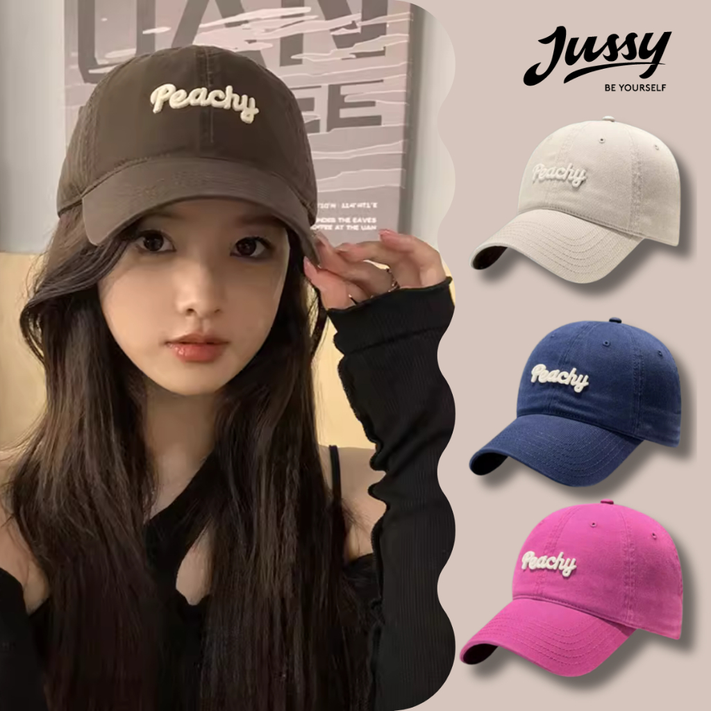 Mũ Lưỡi Trai Nam Nữ PEACHY Jussy Official Chất Vải Kaki Dày Nhiều Màu Hot Trend Form Mềm Có Khóa Thu To Nhỏ