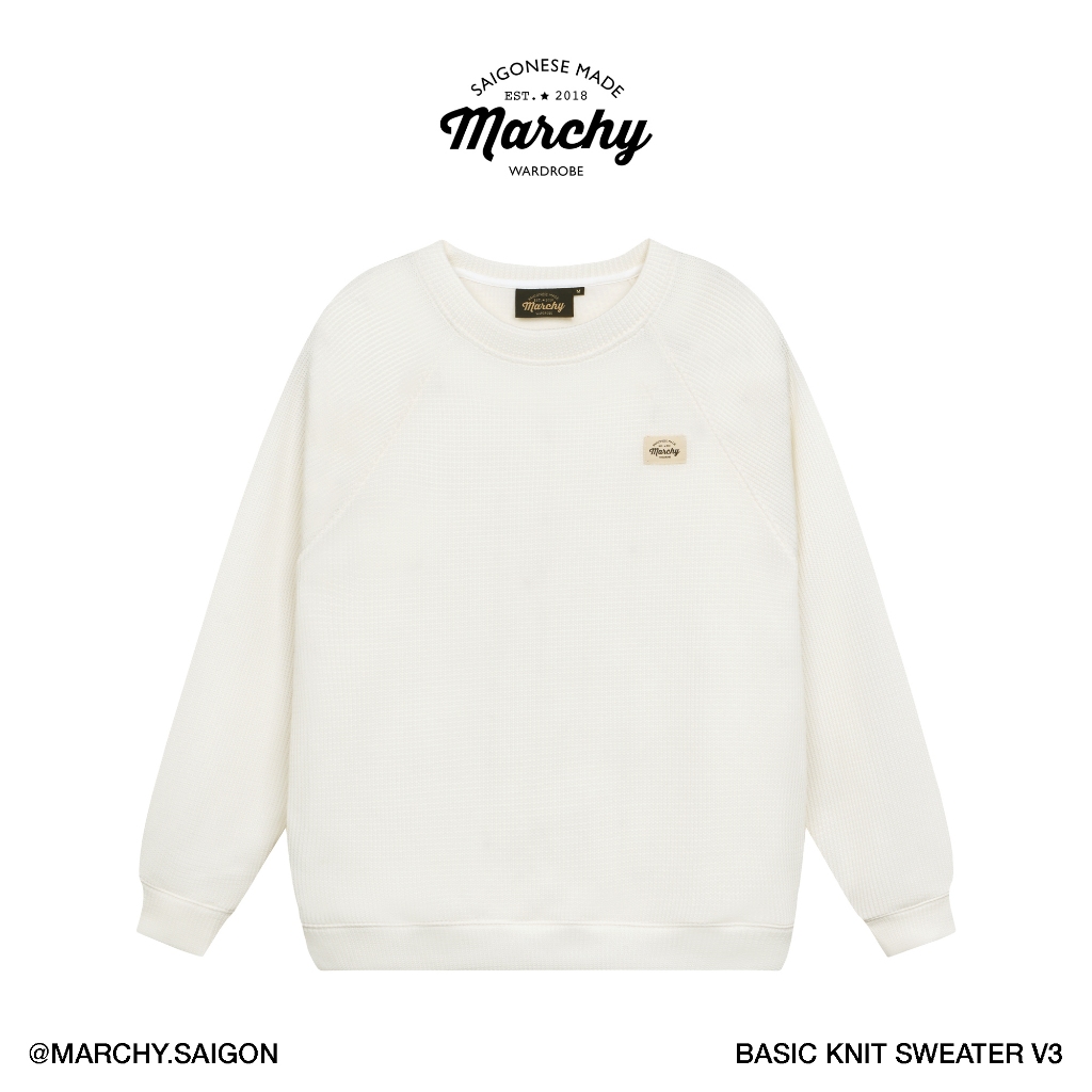 MARCHY - Basic Knit Sweater V3 - Áo len tay dài