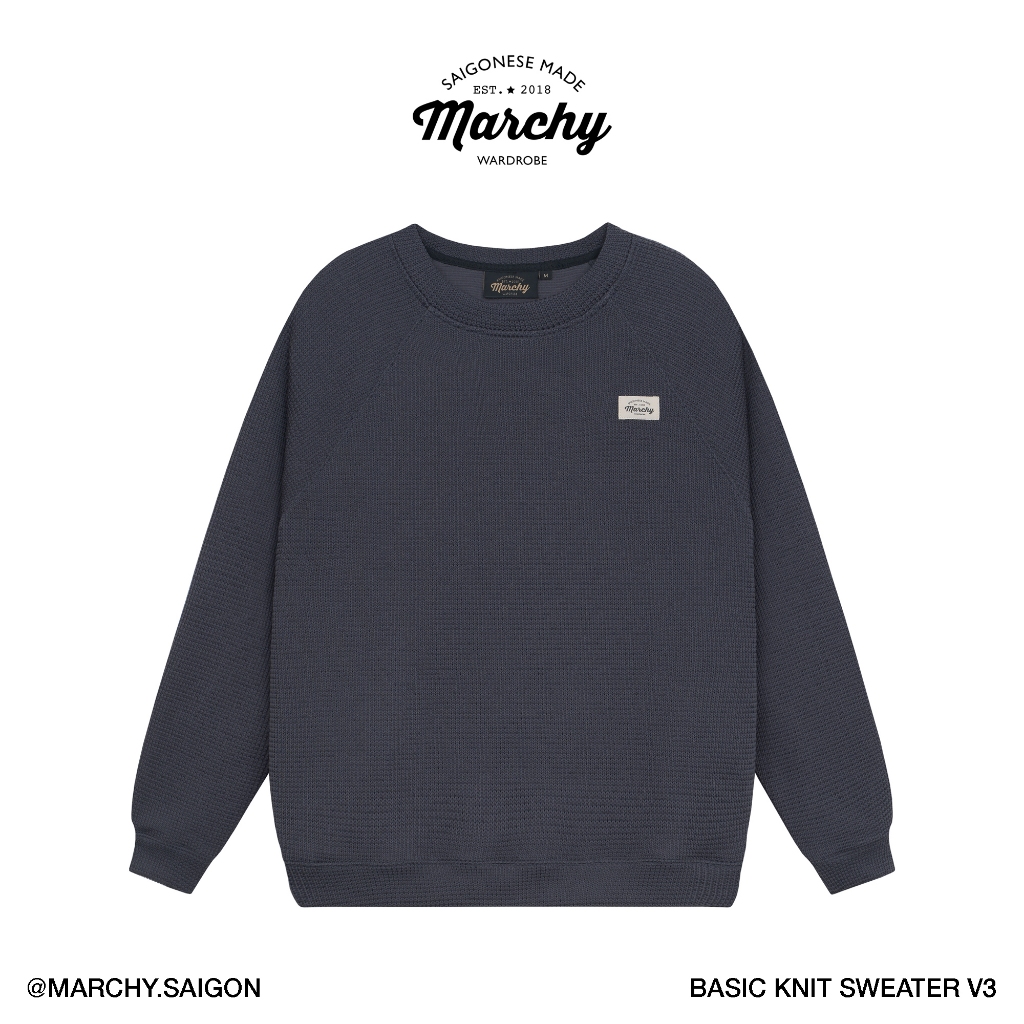 MARCHY - Basic Knit Sweater V3 - Áo len tay dài