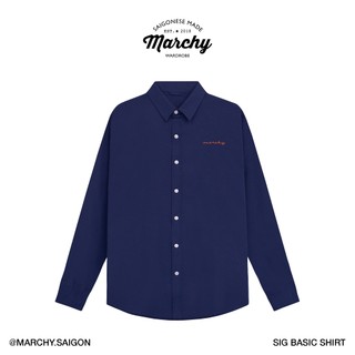 MARCHY - Sig Basic Shirt - Áo sơ mi trơn