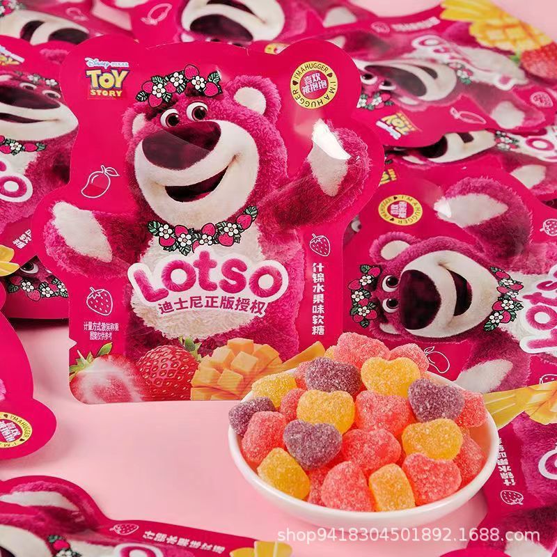 Kẹo dẻo bọc đường hương trái cây Gấu dâu Lotso Disney gói mini