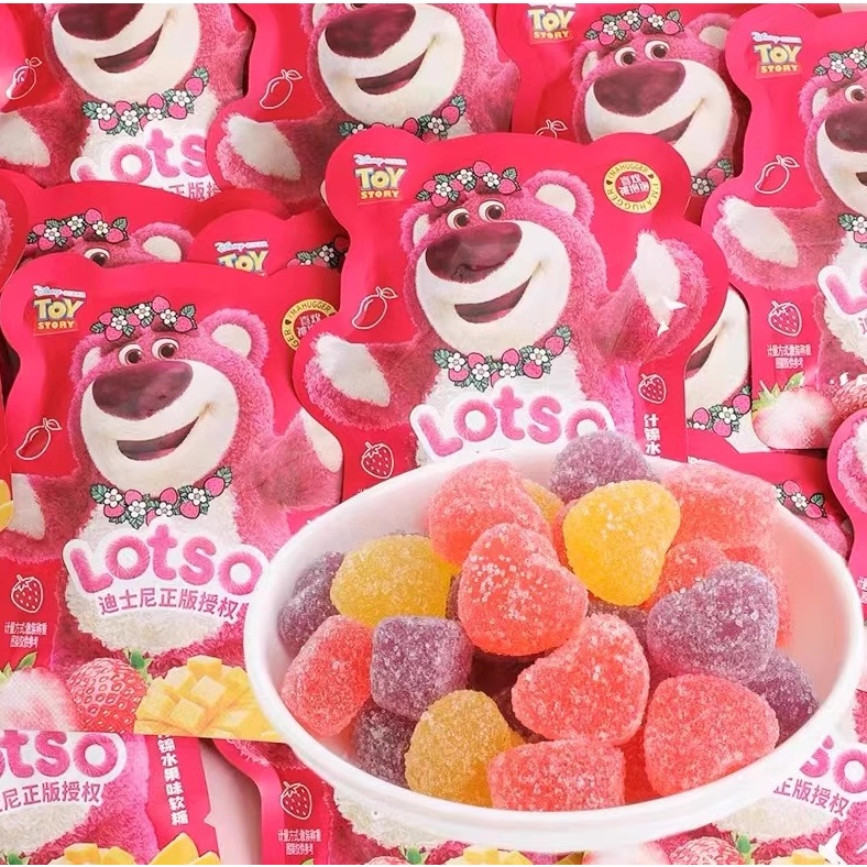 Kẹo dẻo bọc đường hương trái cây Gấu dâu Lotso Disney gói mini