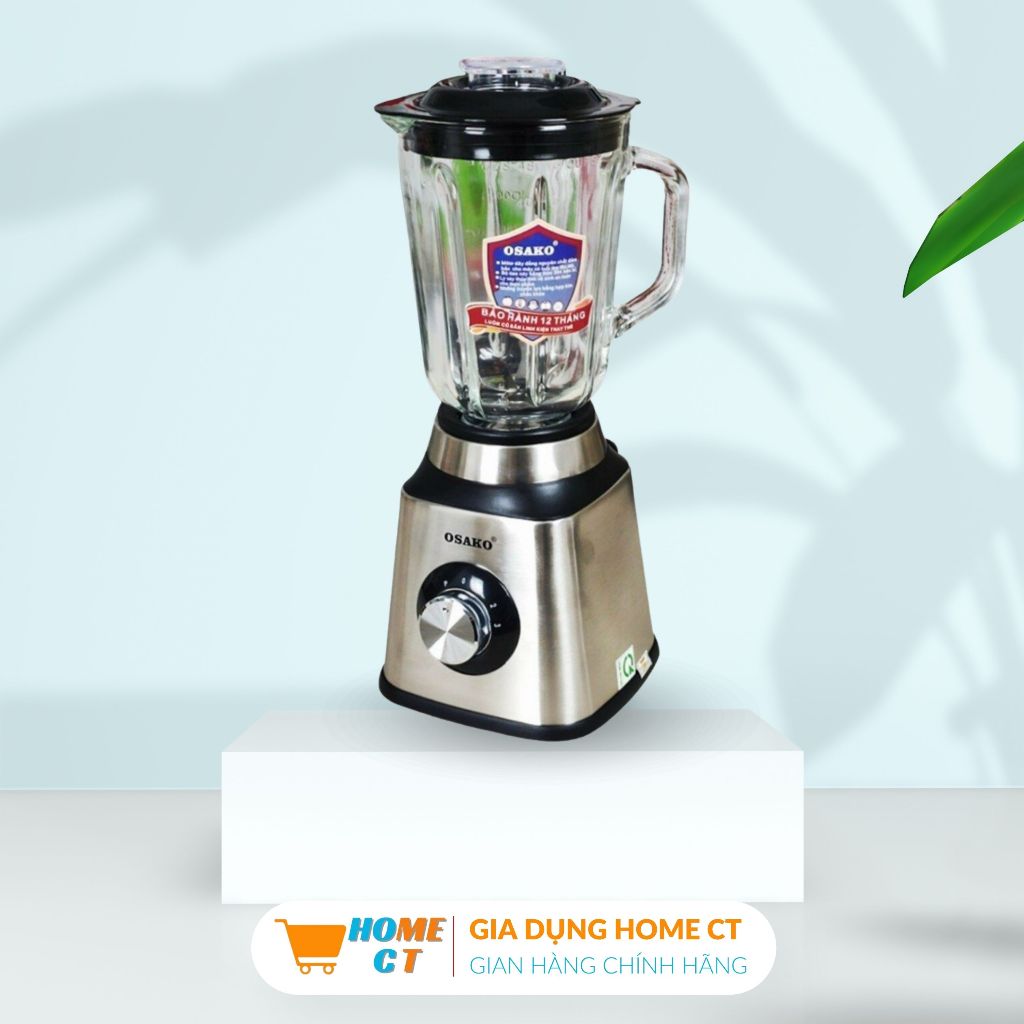 Máy xay sinh tố đa năng 3 cối thủy tinh Osako ST-03 công suất 450W, máy xay thịt cá, các loại hạt, gia vị - HOME CT