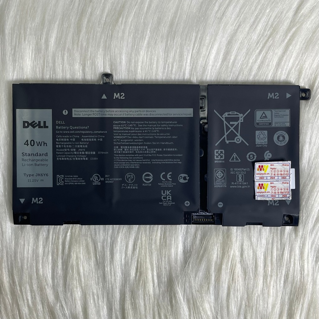 Pin laptop Dell Latitude 3410 3510, Vostro 5300 5401 5402 5501 5502, H5CKD  JK6Y6