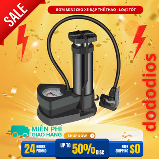 Bơm xe máy xe đạp nhỏ gọn đầu van đa năng - Bơm đạp chân xe đạp xe máy - LOẠI TỐT