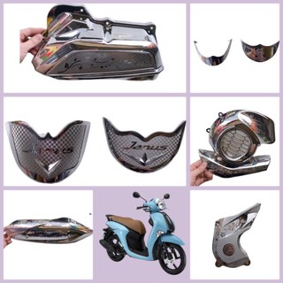 ốp trang trí xe Janus(6 món) crom chính hãng(mỏ+đuôi inox)