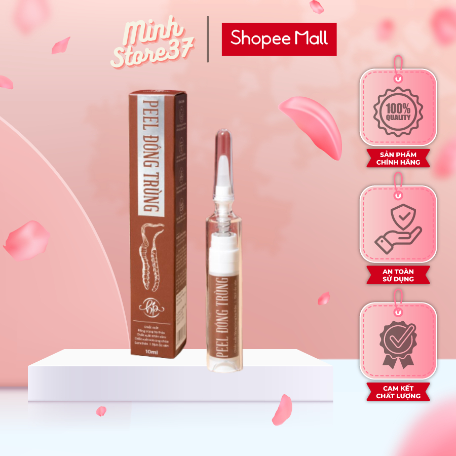 Peel Da Đông Trùng Tươi HUYỀN PHI Chính Hãng 10ml Bóc Tách Nám Tái Tạo Da Trắng Mịn Không Sưng Đỏ