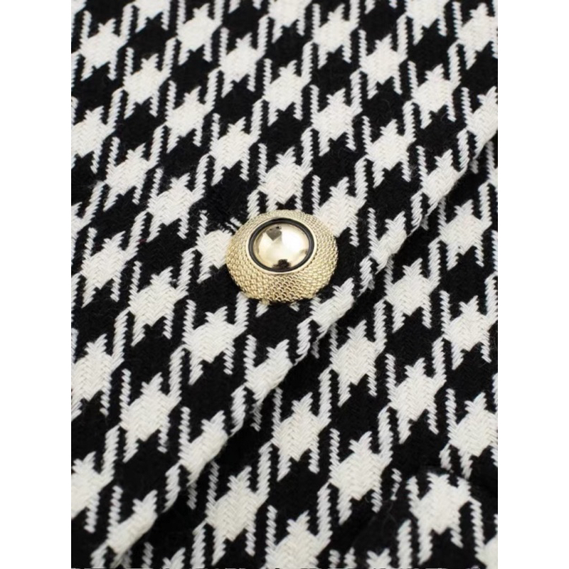 ÁO DẠ MỊN KẺ ĐEN TRẮNG XUẤT DƯ XỊN