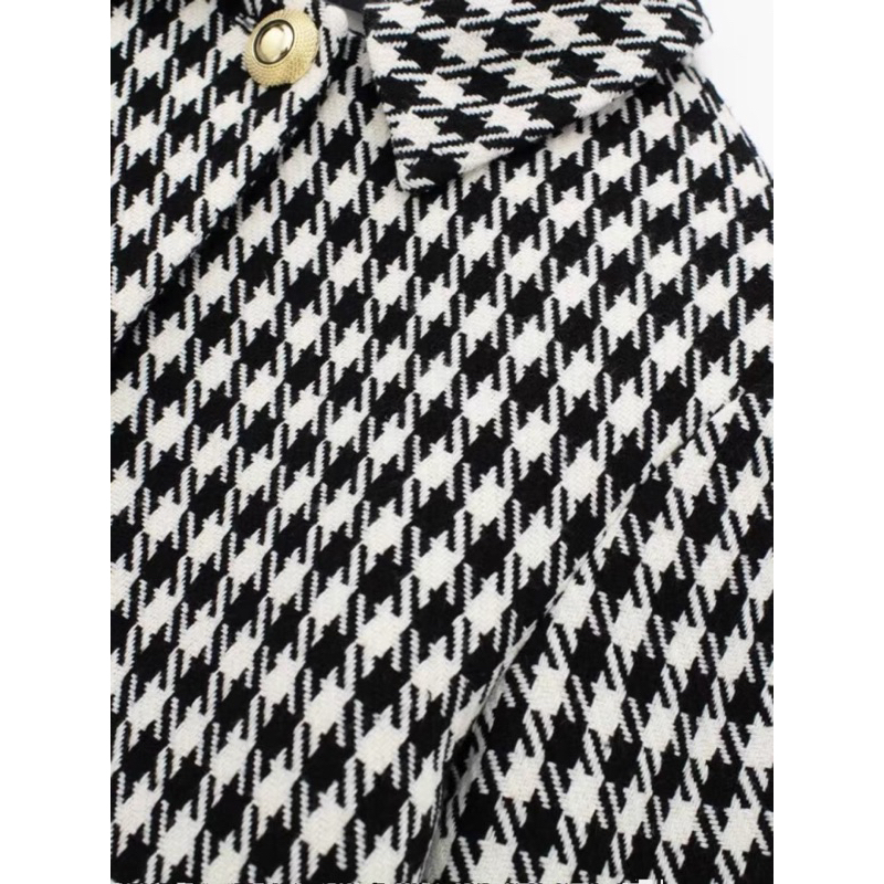 ÁO DẠ MỊN KẺ ĐEN TRẮNG XUẤT DƯ XỊN