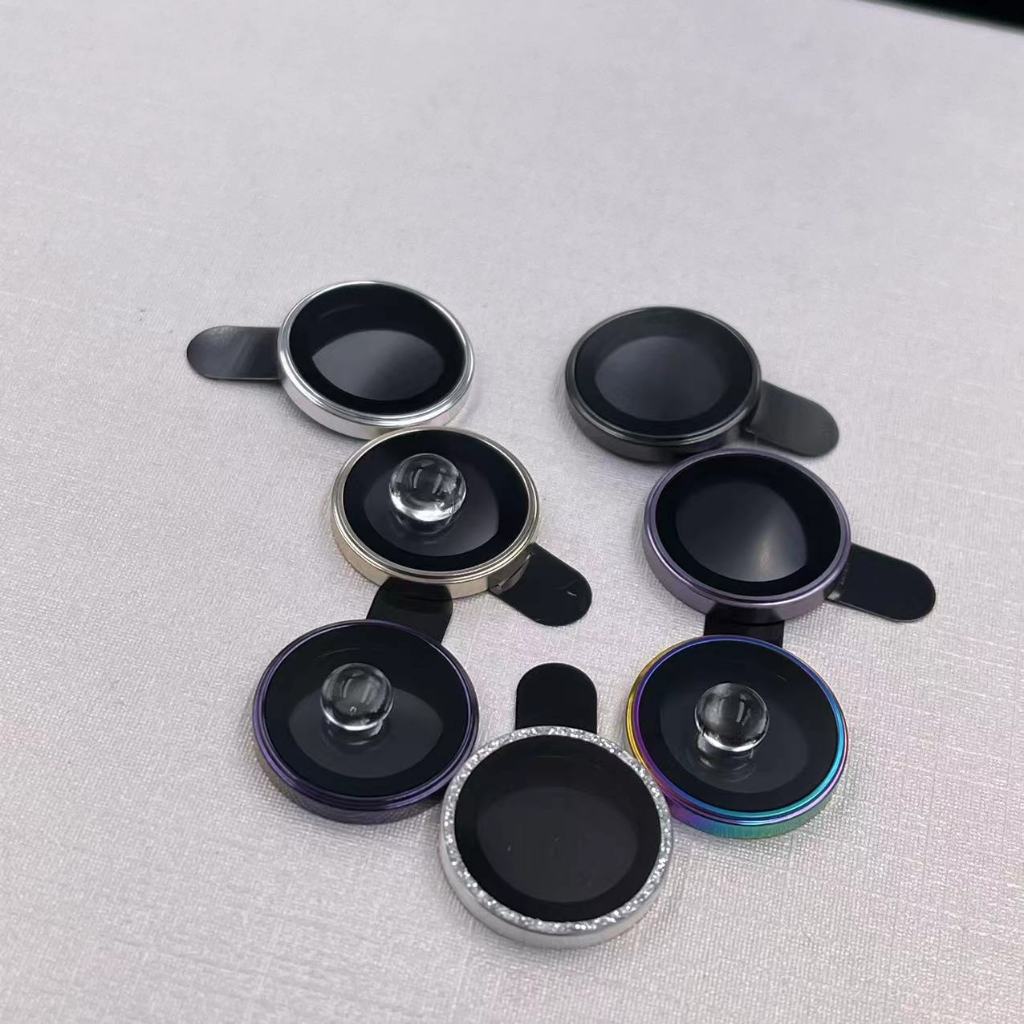 Bộ lens dán bảo vệ camera 2 tầng cho iphone KTMStore 11 , 11 promax , 12, 13, 14 pro max,viền nhôm mặt kính cường lực