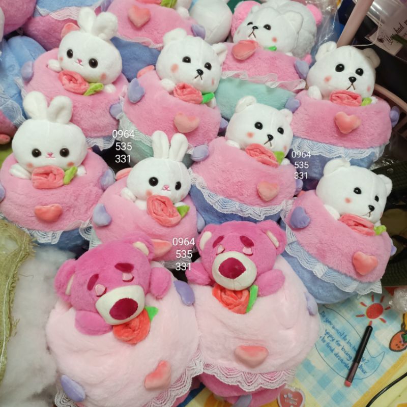 Gấu bông,bó hoa gấu 2 trong 1