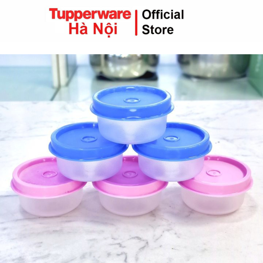 Hộp bảo quản Mini Roud Container Tupperware 15ml (01 hộp màu ngẫu nhiên) kín mùi kín khí đựng thuộc - vitamin tiện lợi