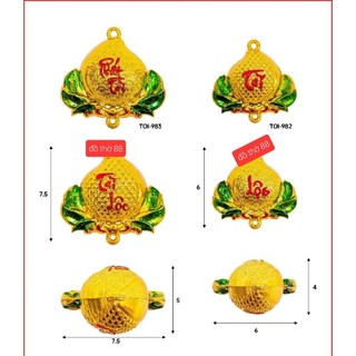 Trái đào tài lộc gắn tháp tỏi trang trí oản ,trang trí tết