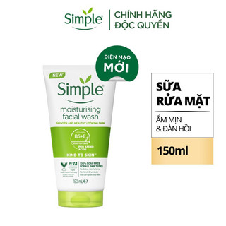 Sữa Rửa Mặt Trắng Simple Kind To Skin Moisturising Facial Wash 150ml Chính Hãng 100%