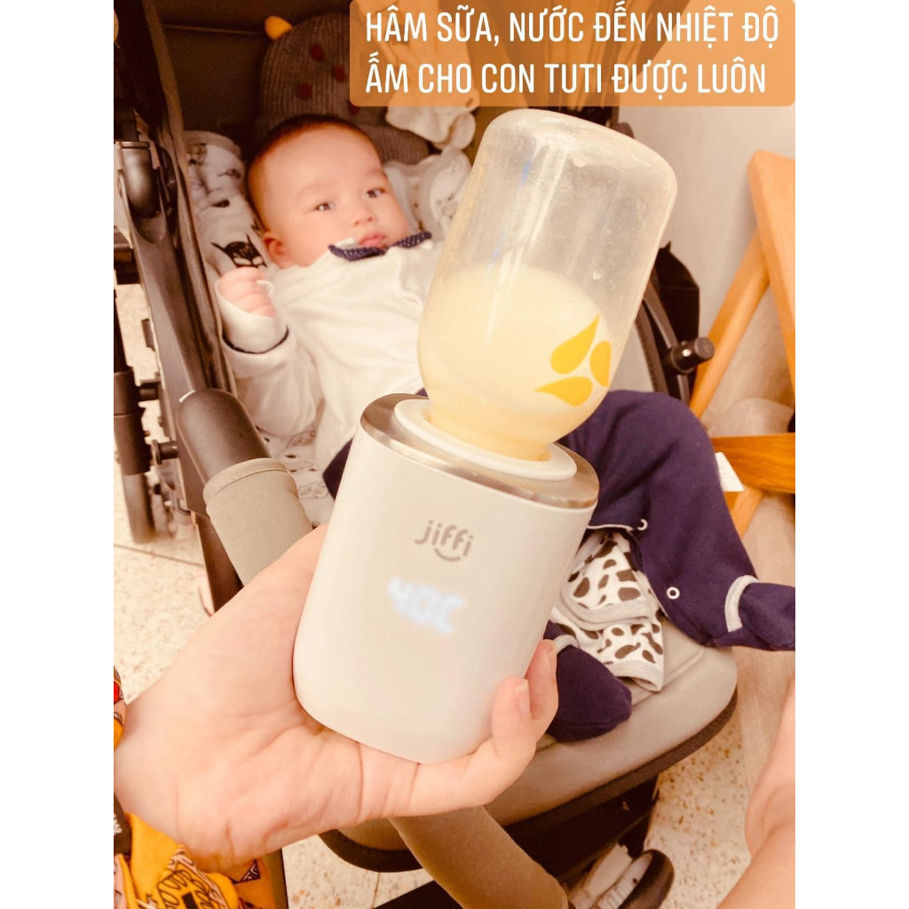Máy hâm sữa cầm tay JIFFI 4.0 New, kiêm đun nước pha sữa cho bé - Bảo hành chính hãng 1 năm