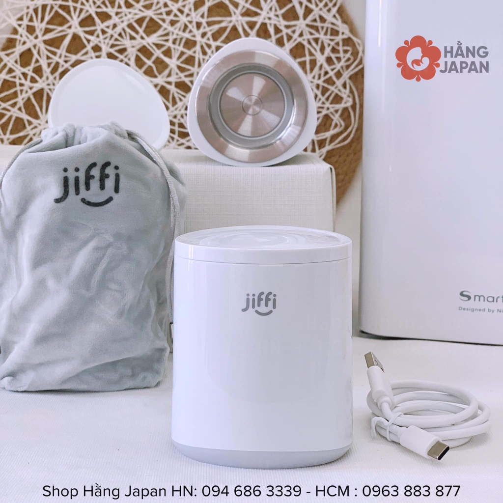 Máy hâm sữa cầm tay JIFFI 4.0 New, kiêm đun nước pha sữa cho bé - Bảo hành chính hãng 1 năm