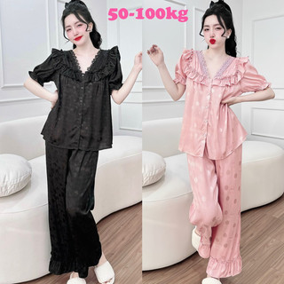 Đồ ngủ lụa bigsize đồ bộ mặc nhà cho nữ sang chảnh 50-95kg
