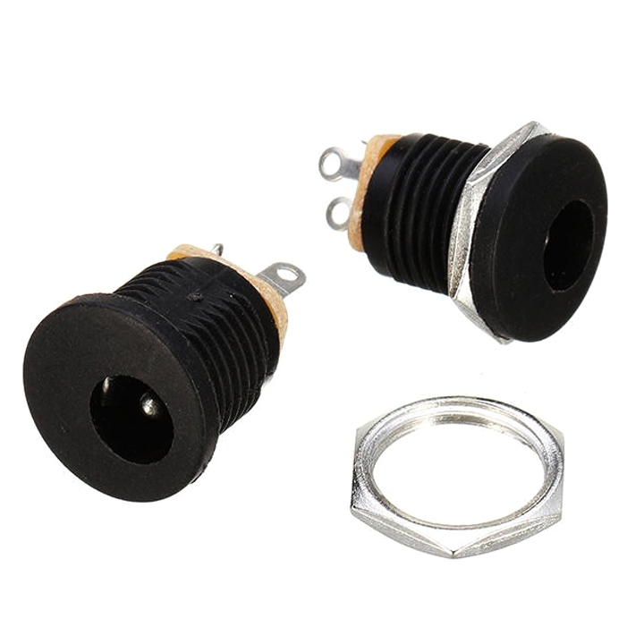 Combo 10 Jack DC Cái Tròn 5.5x2.1mm Có Ốc Vặn