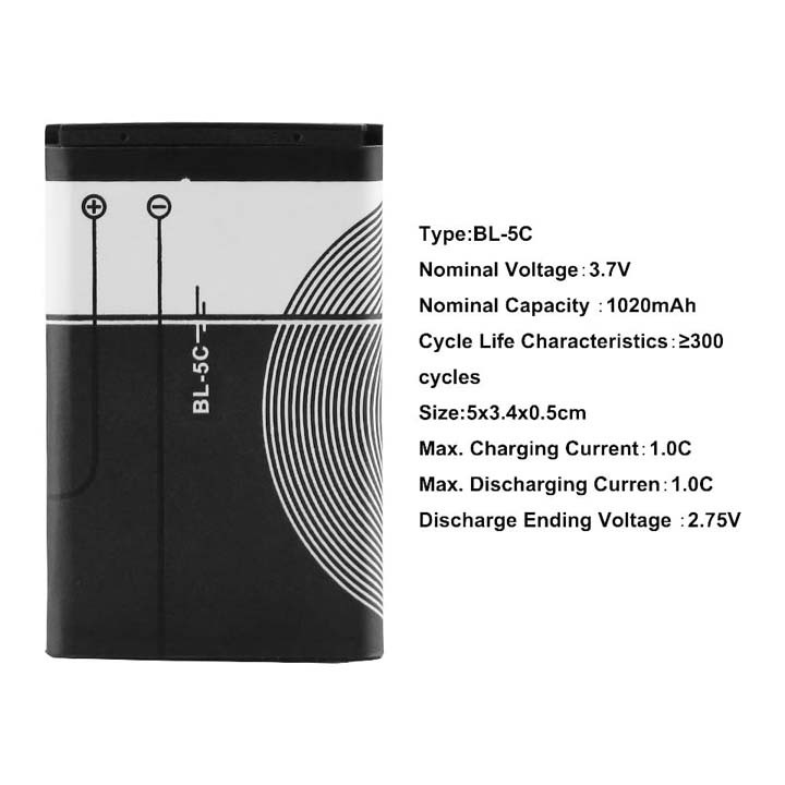 Pin Điện Thoại Nokia BL-5C và BL-4C 3.7V Dành Cho Điện Thoại, Máy Chơi Điện Tử