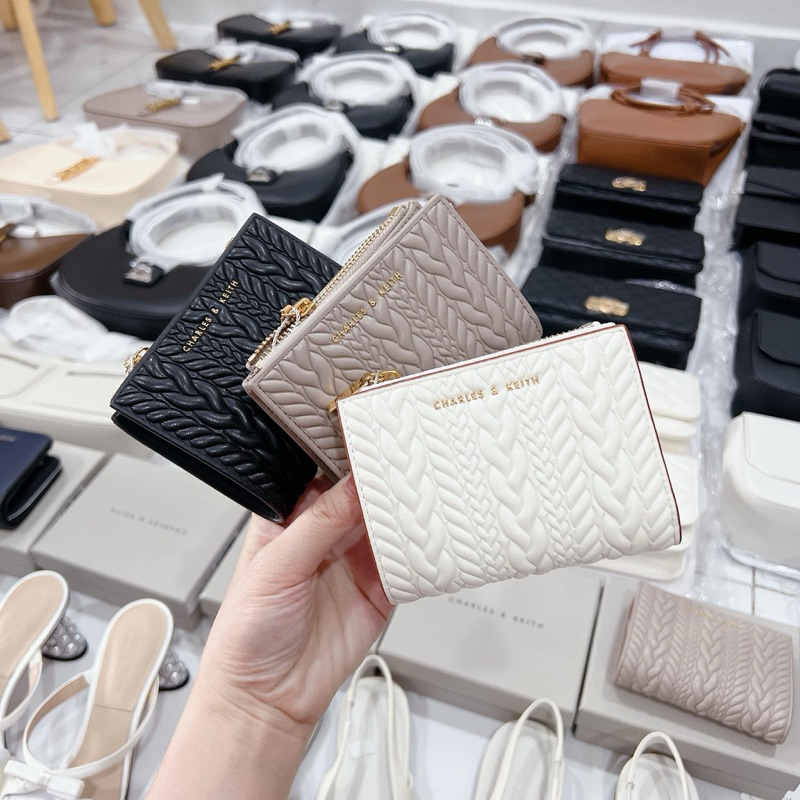 Ví gập mini CNKei top zip wallet