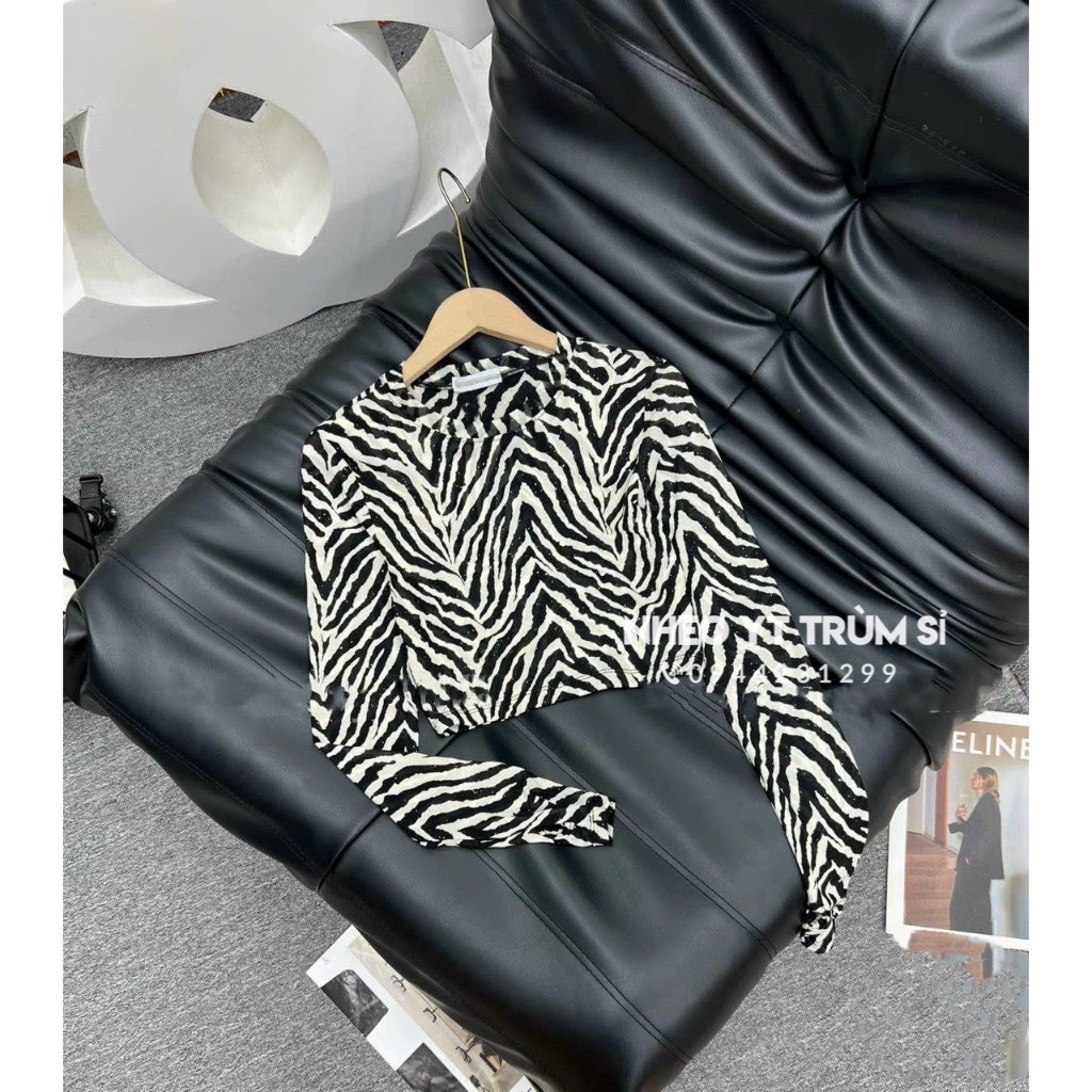 ÁO THUN VẰN DÁNG CROTOP TAY DÀI KIỂU DÁNG SEXY KHUYẾN RŨ