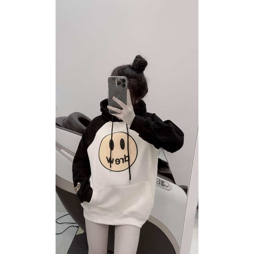 Áo Hoodie Họa Tiết Mặt Cười Cực Hot, Chất Nỉ Cao Cấp 2 Lớp Dày Dặn,Phong Cách Trẻ Trung Thoải Mái Unisex, 3 Màu
