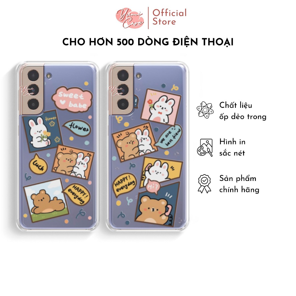 Ốp lưng dành cho tất cả dòng điện thoại Yumi Case - 6 THỎ 1-2