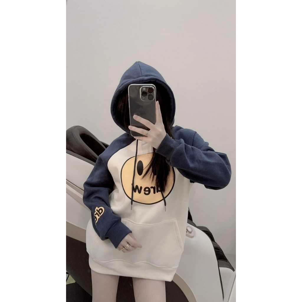 Áo Hoodie In Hình Mặt Cười Chất Nỉ Bông Dày Dặn Siêu Ấm, Áo Khoác Unisex Nam Nữ Form Rộng Nhiều Màu