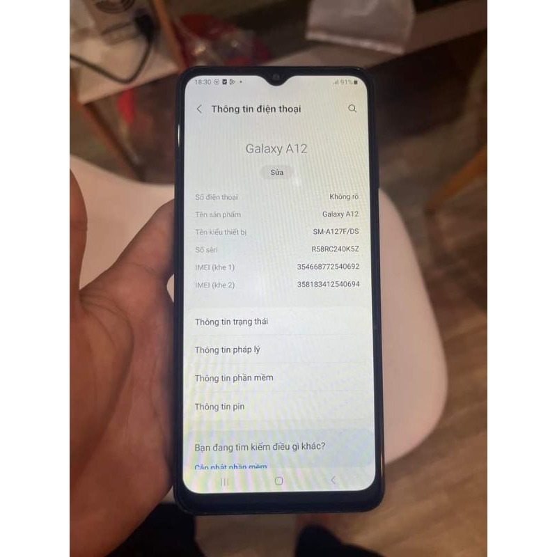 Điện thoại sam sung a12 ram 6 bộ nhớ 128gb