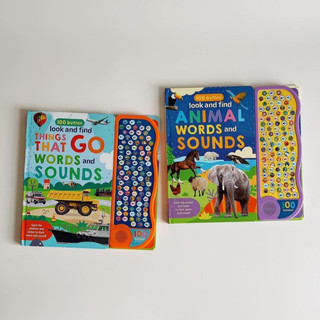 Sách âm thanh - 100 nút âm thanh 100 button sound books - things that go worlds, animal words