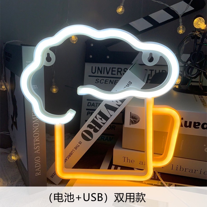 Đèn led NEON treo tường ,decor phòng ngủ, đèn trang trí phòng ngủ, đèn led decor phòng